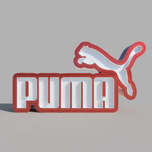 puma logo LED lámpara ligero letra marquesina 3d print model - Mito3D