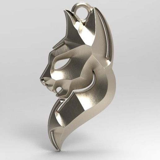 puma pendant 1 jewelry cougar cat art fashion animal keyring keychain 3D print model - Mito3D