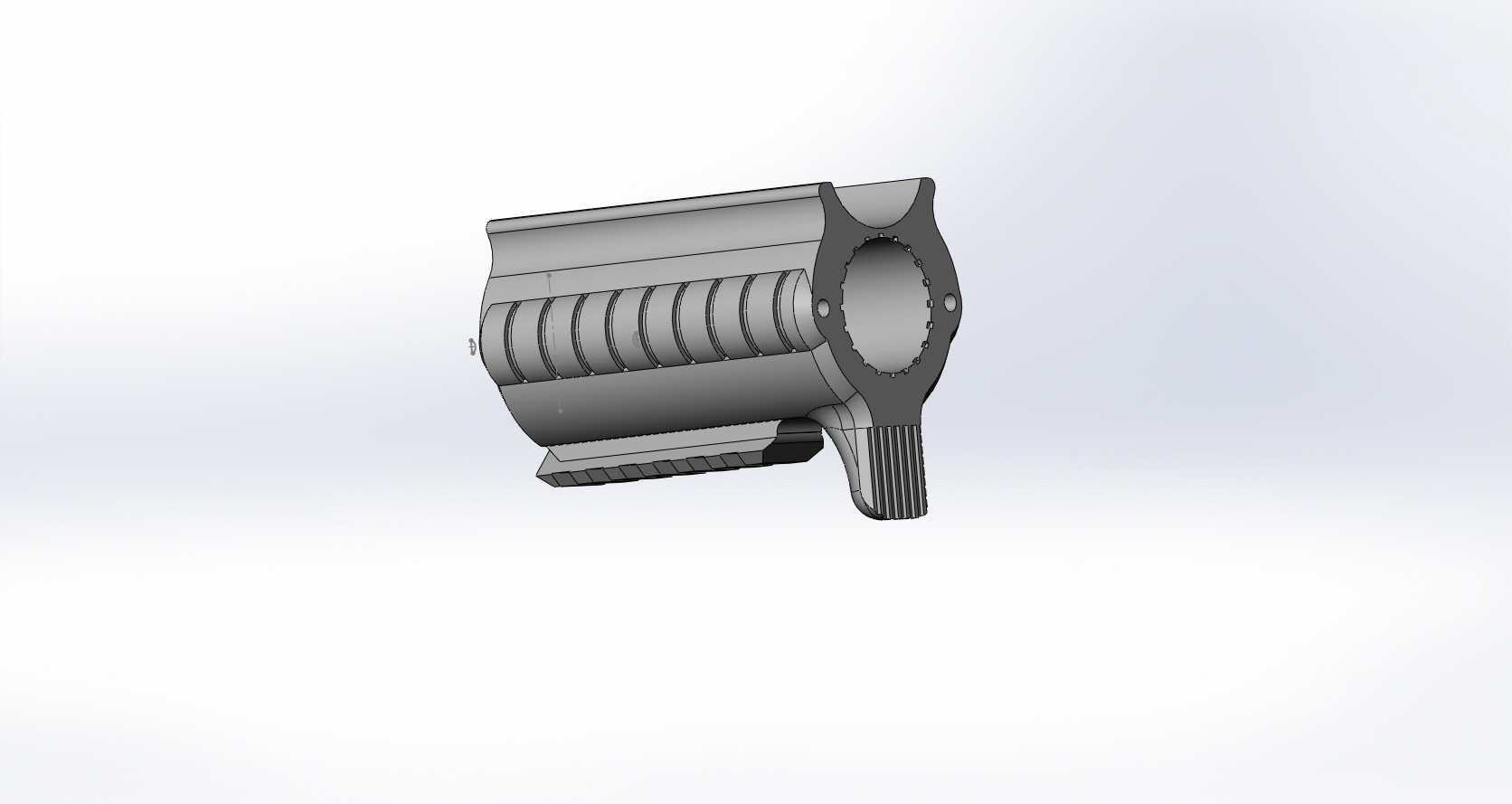 pompa aksiyon üstesinden gelmek tüfek 3D print model - Mito3D