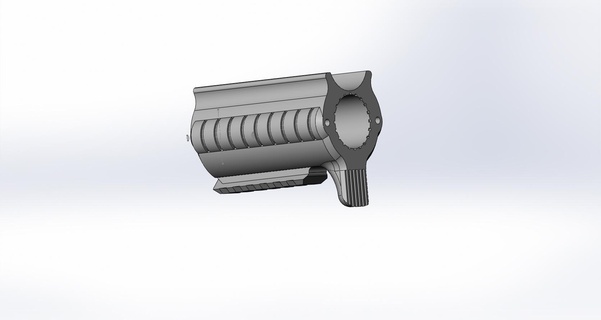pump action handle rifle 3d print model - Mito3D