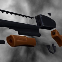 pump shotgun 3d model cosplay fortnite games printer zbrush modeling 3d print model - Mito3D