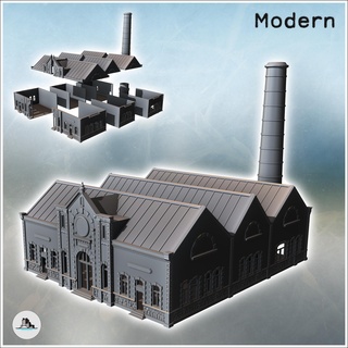 pumping station finely cut stone facade saint-nazaire france 2 - modern ww2 ww1 world war diaroma wargaming rpg mini hobby Game building architecture tabletop miniatures scenery wargame game terrain accessories normandy west two contempory flames yankee walking crisis bolt 3d print model - Mito3D