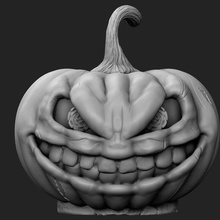 pumpkin art 3d free halloween 3d print model - Mito3D