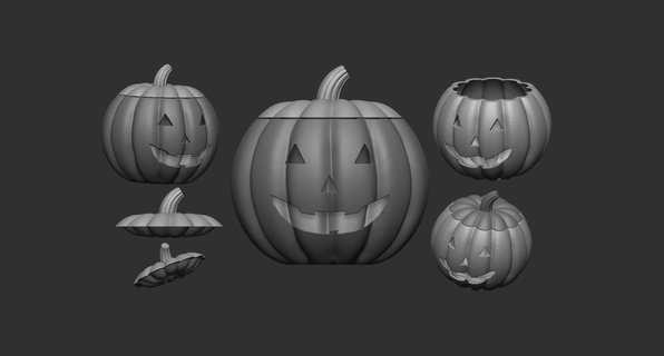 pumpkin pumpkin halloween fear saints dead zombie october horror fantasy dark  3d print model - Mito3D
