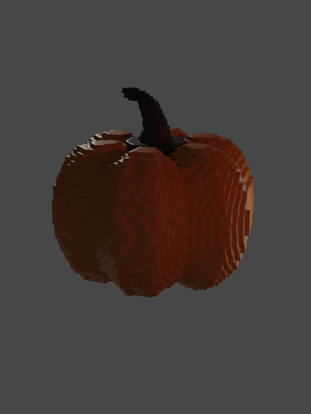 pumpkin simple vegetable halloween 3D print model - Mito3D