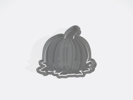 pumpkin cookie cutter cookies sugar paste biscuit fondant biscuitcutter 3d print model - Mito3D