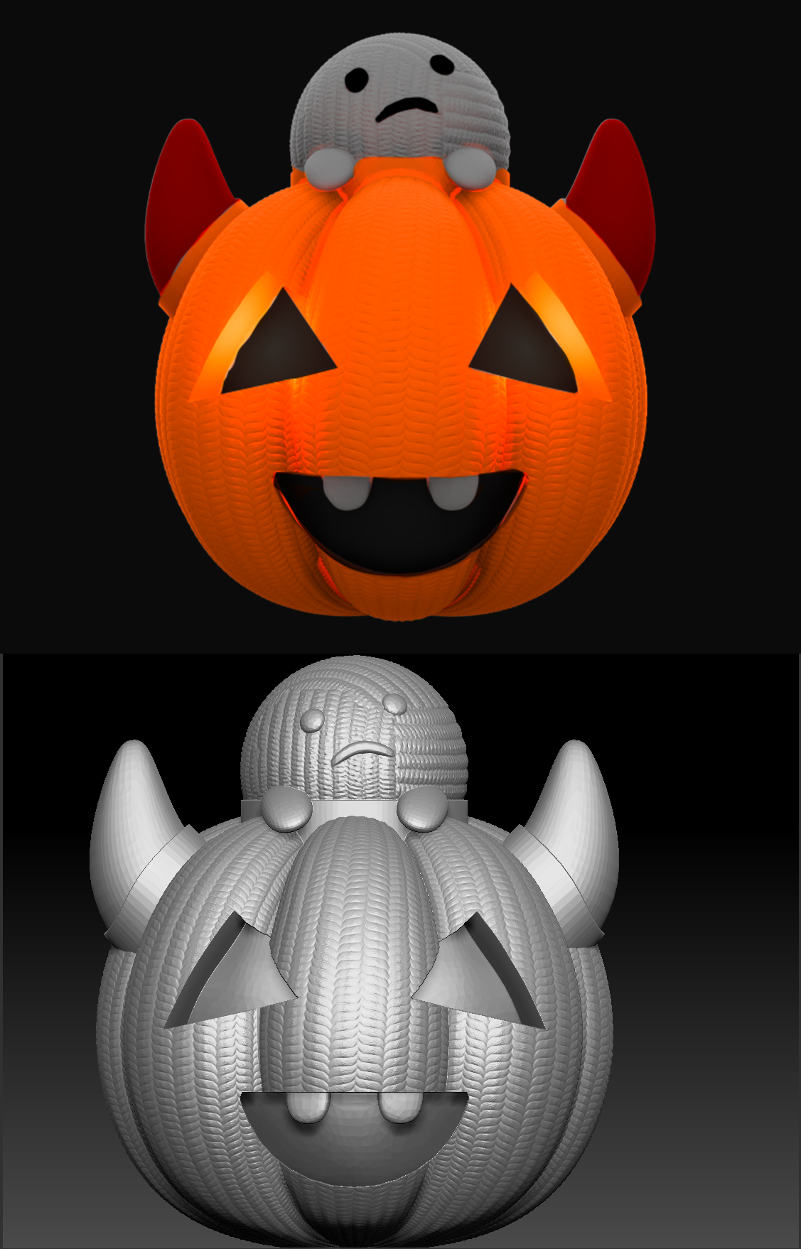 pumpkin halloween 3D print model - Mito3D