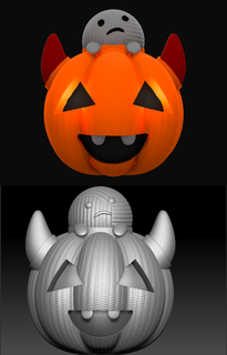 citrouille citrouille Halloween 3d print model - Mito3D