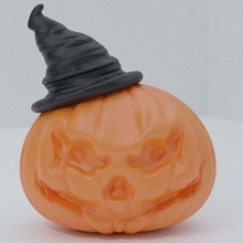 zucca arte Halloween decorazione jack lantern mr pumpkin creature 3d print model - Mito3D