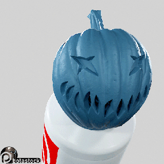 pumpkin - toothpaste cup 02 halloween dispenser cap holiday atmosphere party hygiene child jack vibe health teeth tooth topper paste accessories house bathroom 3d print model - Mito3D