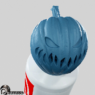 pumpkin - toothpaste cup 03 halloween dispenser cap holiday mood vibe atmosphere party attribution decoration house hygiene dental health teeth tooth miniatures child 3d print model - Mito3D