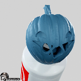 pumpkin - toothpaste cup 05 head halloween present gift birthday holiday mood vibe atmosphere party attribution decoration interior jack dental health cap house bathroom 3d print model - Mito3D