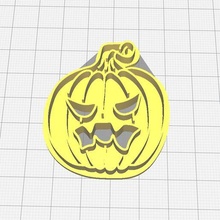 pumpkin 2 cookie cutter halloween 3d print model - Mito3D