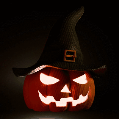 kürbis hut halloween süßigkeiten lampe krug 3d print model - Mito3D