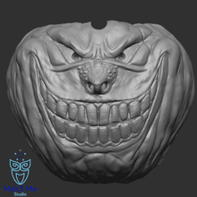 pumpkin ashtray - version 1 abc fbx mtl obj stl hollow face zbrush blender 3d print model - Mito3D