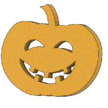 zucca distintivo art badge di la decorazione halloween 3d print model - Mito3D