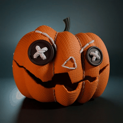 citrouille sac halloween bonbons crochet 3d print model - Mito3D