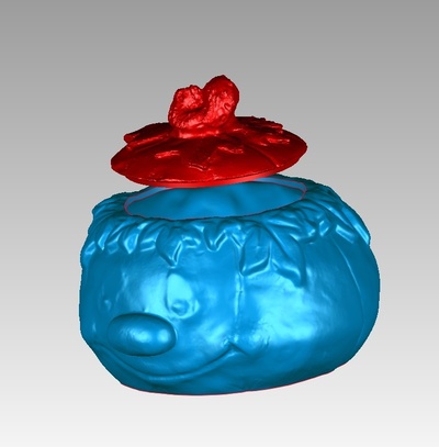 zucca ciotola copertina guaina zucchero tazza vaso decorazione 3d print model - Mito3D