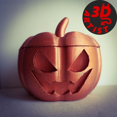 citrouille boîte accueil maison horreur halloween titulaire soutien organisateur 3d print model - Mito3D