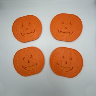 zucca sottobicchiere vacanza Halloween zucche decorazione arredamento pila divertimento contento 3d print model - Mito3D