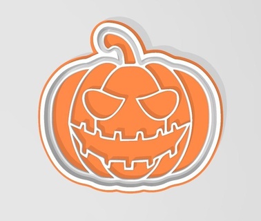 pumpkin cookie cutter halloween scary phantom dracula eye frankeinstein witch spider 3d print model - Mito3D