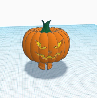 pumpkin crocs pin hallowen witch party jibbitz orange horror art theme low poly 3d print model - Mito3D