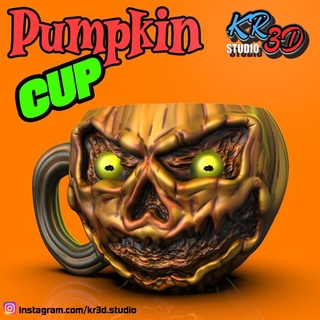 pumpkin cup halloween mug zombie spooky school barbie chainsawman pochita easter lotr upcycling eldenring garden chess birdhouse mate 3d print model - Mito3D
