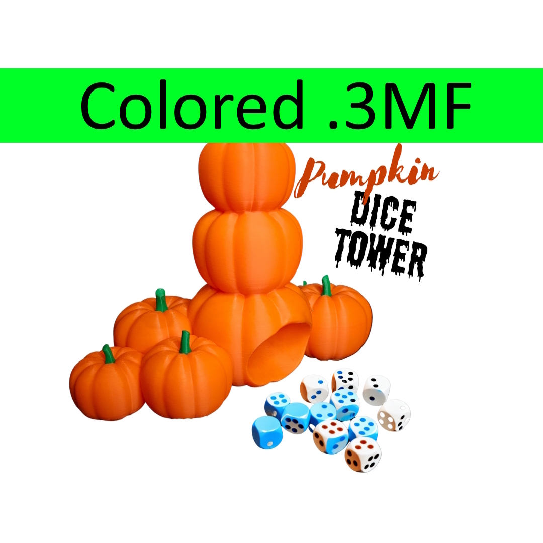Kürbis Würfel Turm colored3mf 3D print model - Mito3D