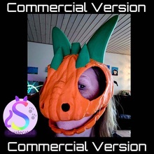 pumpkin dragon skull mask commercial version 3d print model - Mito3D