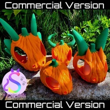 pumpkin dragon skulls commercial version 3d print model - Mito3D