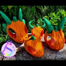 pumpkin dragon skulls 3d print model - Mito3D