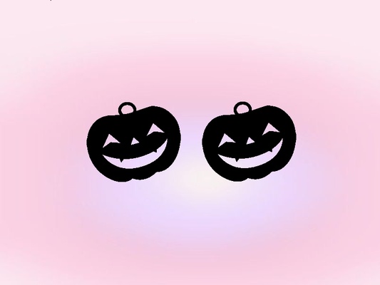 pumpkin earring keychain necklace hoop earrings jewelry accessories charm animal aesthetic 3d print model - Mito3D