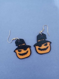 pumpkin earrings earrings hallowen pumpkin earrings  3d print model - Mito3D
