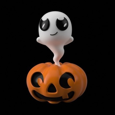 pumpkin ghost figure game 3D print model - Mito3D