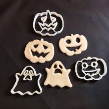 pumpkin ghost halloween cookie cutters 3 piece 1 set cutter gift 3d print model - Mito3D