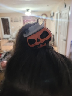 pumpkin hair decoration hair halloween halloweenxcults hair tie  3d print model - Mito3D