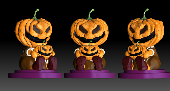 pumpkin halloween pumpkin halloween pumpkins terror  3d print model - Mito3D