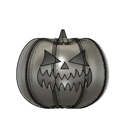 pumpkin halloween ornament 3D print model - Mito3D
