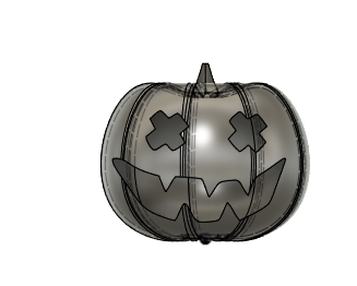 pumpkin halloween ornament 3d print model - Mito3D
