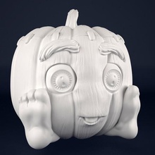 pumpkin halloween art house decor 3d print model - Mito3D