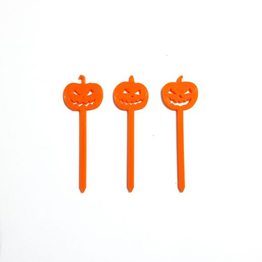 pumpkin halloween cake toppers topper muffin decoration 3D print model - Mito3D
