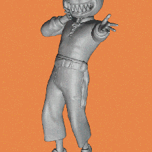 citrouille tête Masculin Halloween horreur fantôme nuit terreur bougie fête 3d print model - Mito3D