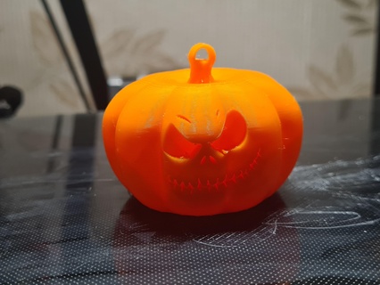 pumpkin jack skellington grin face keyring pumpkin jack skellington keyring halloween  3d print model - Mito3D