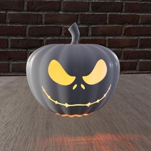 pumpkin jack skellington art disney lantern decor tim burton room 3d print model - Mito3D