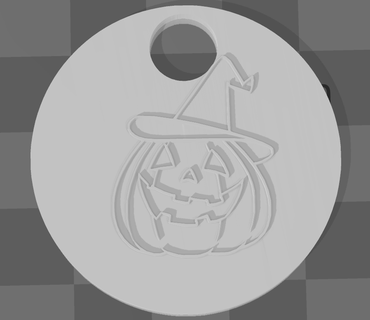 pumpkin key ring halloween 3d print model - Mito3D