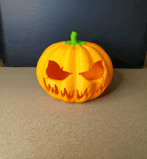 pumpkin lamp halloween candle night light spooky home 3d print model - Mito3D