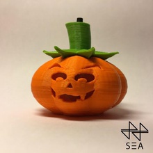 pumpkin making light home decoration halloween haloween pumpkins sea october lamp toy mounting 3d print model - Mito3D