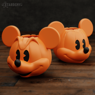 Kürbis mickey Schüssel Halloween Disney 2 Modelle Maus Süßigkeiten Korb Minnie Walzer Zuhause Haus Dekor Popcorn 3d print model - Mito3D