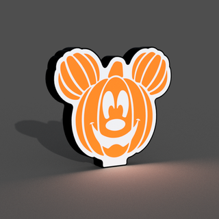 kabak Mickey fare hafif kutu Led Lamba mickeymouse cadılar bayramı ışık lamba kutusu led aynı katman renkli ışıklar luminaria 3d print model - Mito3D