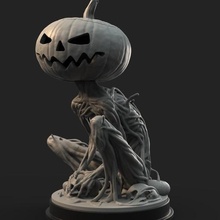 citrouille monstre art jouet sculpture Halloween 3d print model - Mito3D
